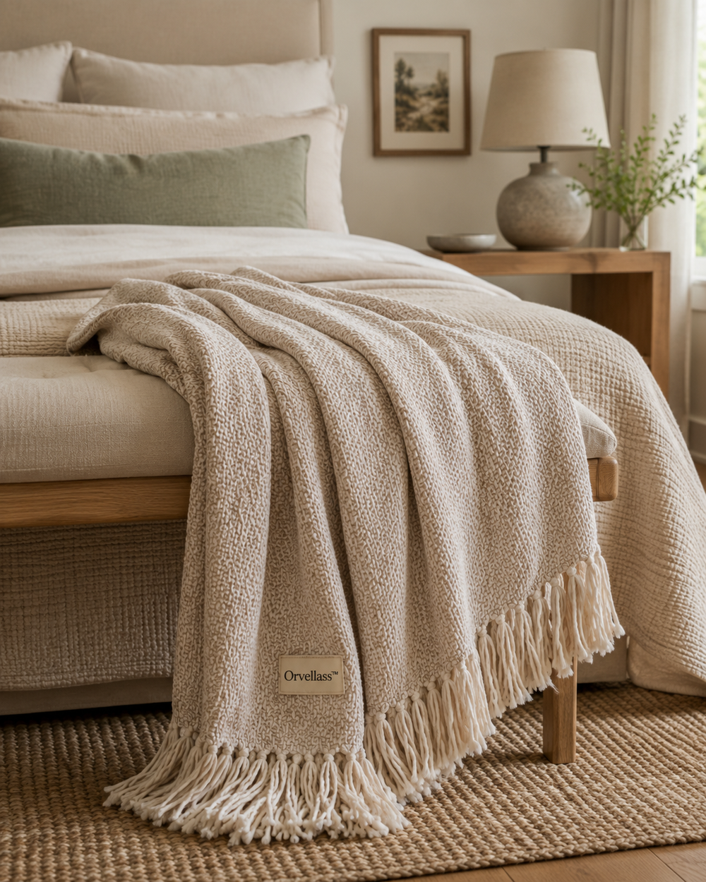 Orvellass™ DriftFringe Textured Throw