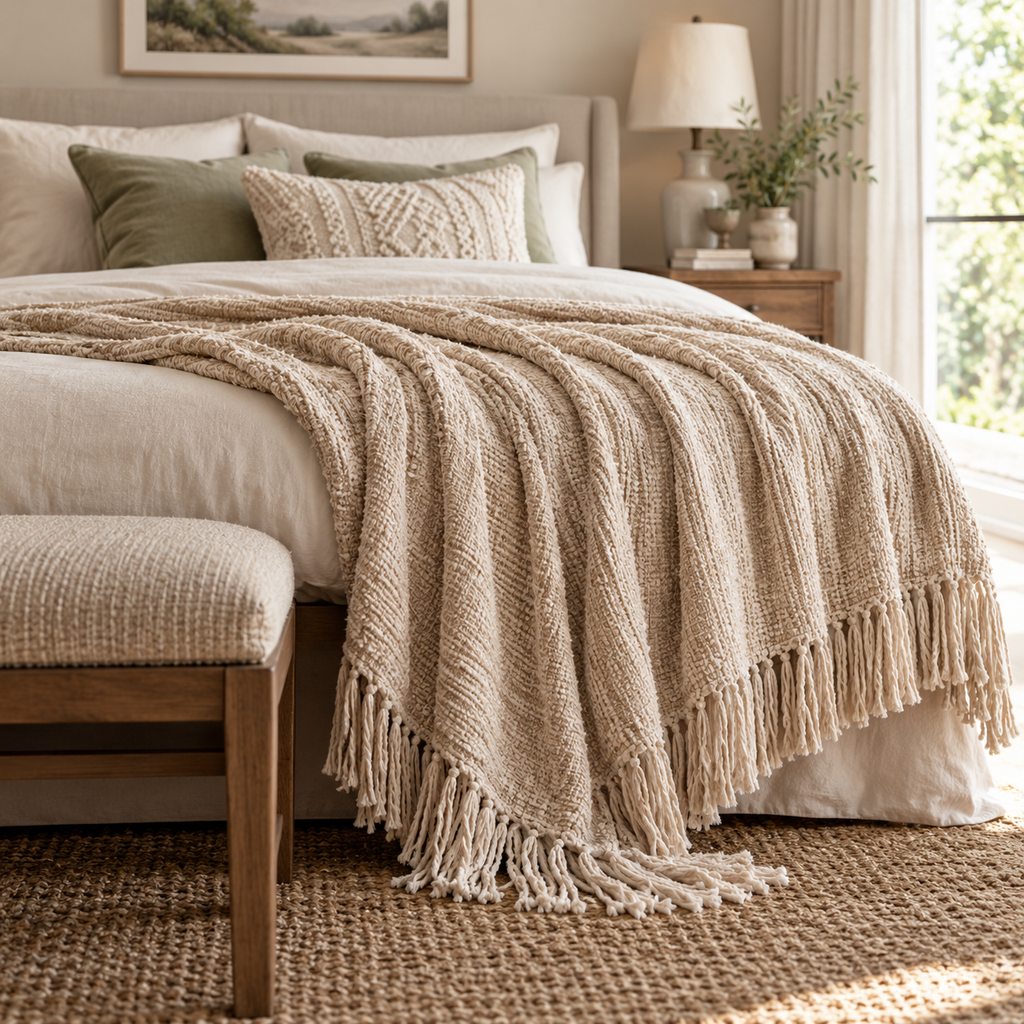 Orvellass™ DriftFringe Textured Throw
