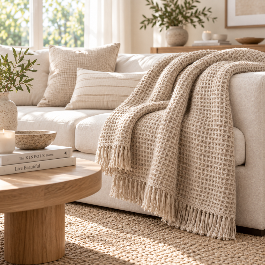Orvellass™ HearthLoom Waffle Throw Blanket