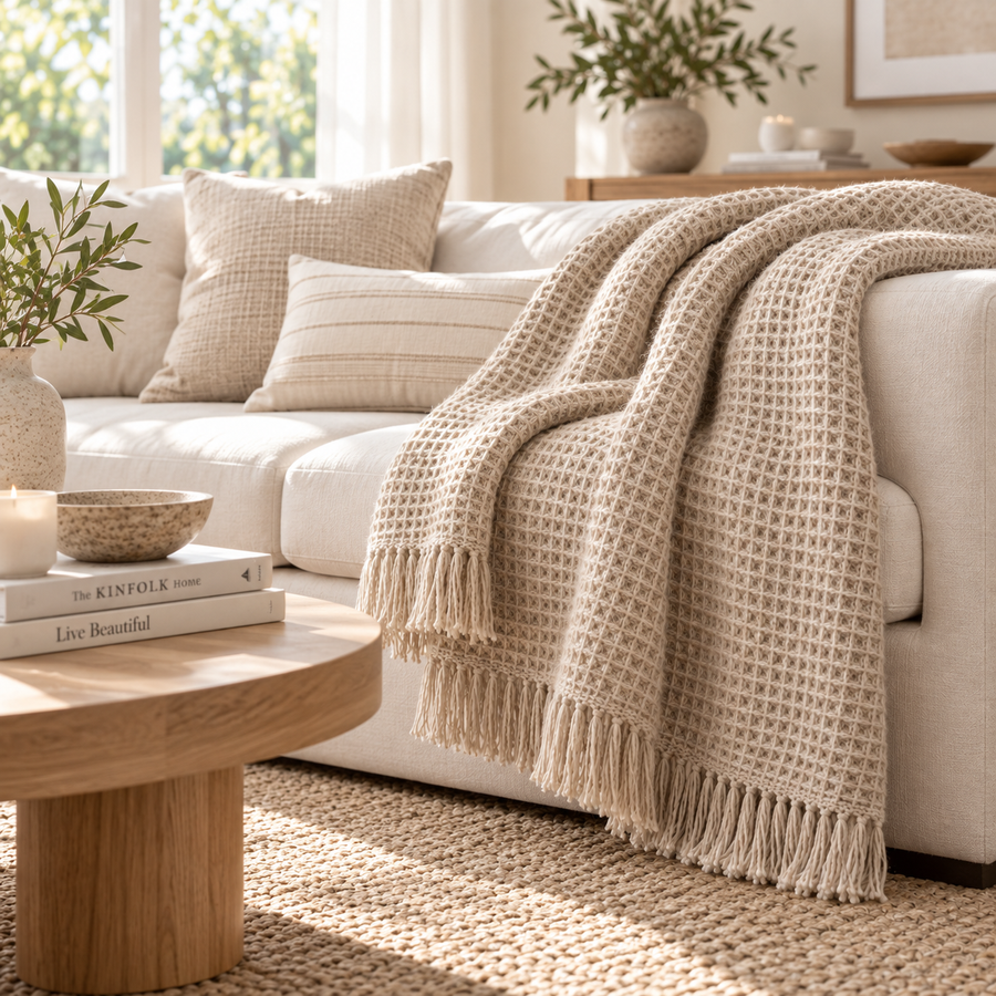 Orvellass™ HearthLoom Waffle Throw Blanket