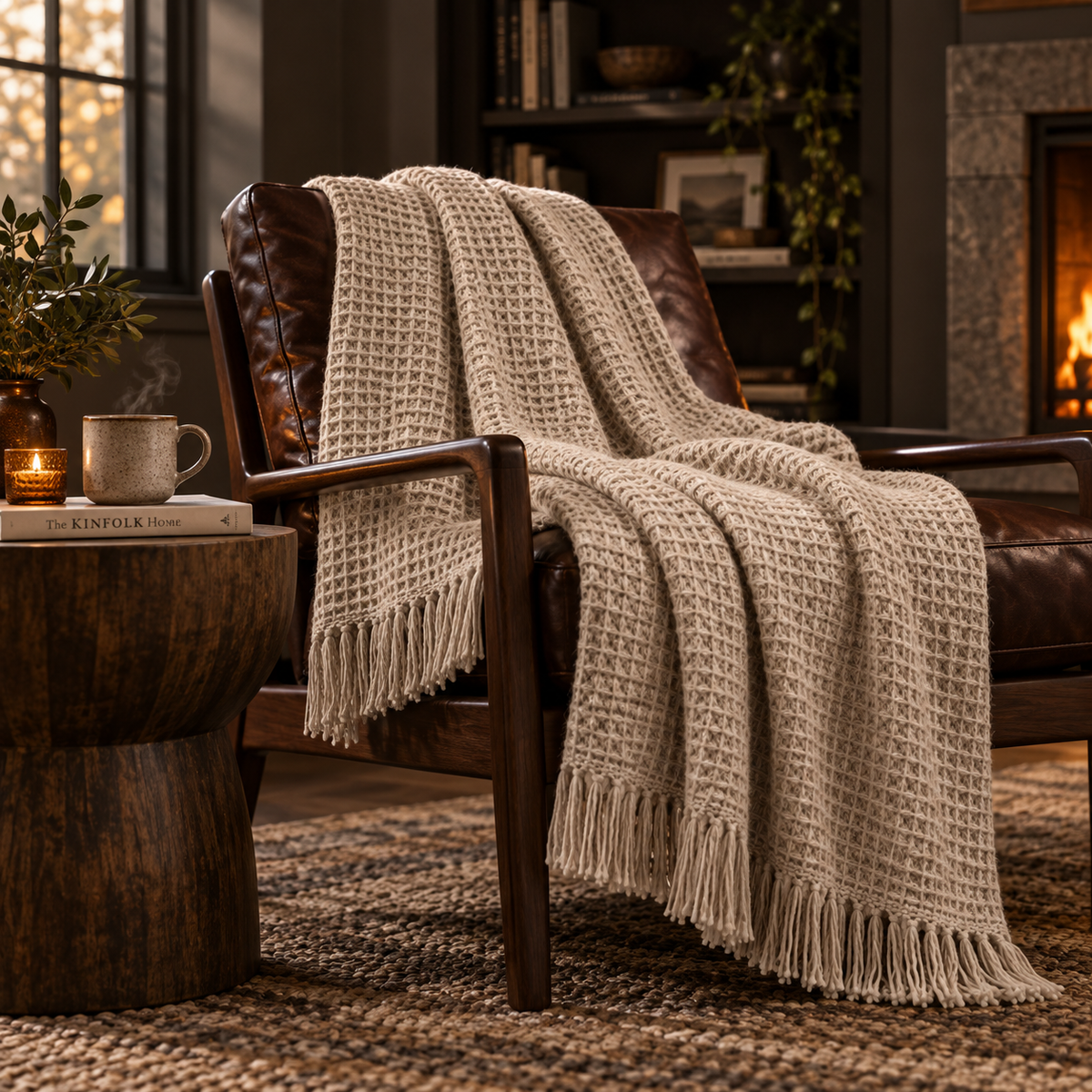 Orvellass™ HearthLoom Waffle Throw Blanket